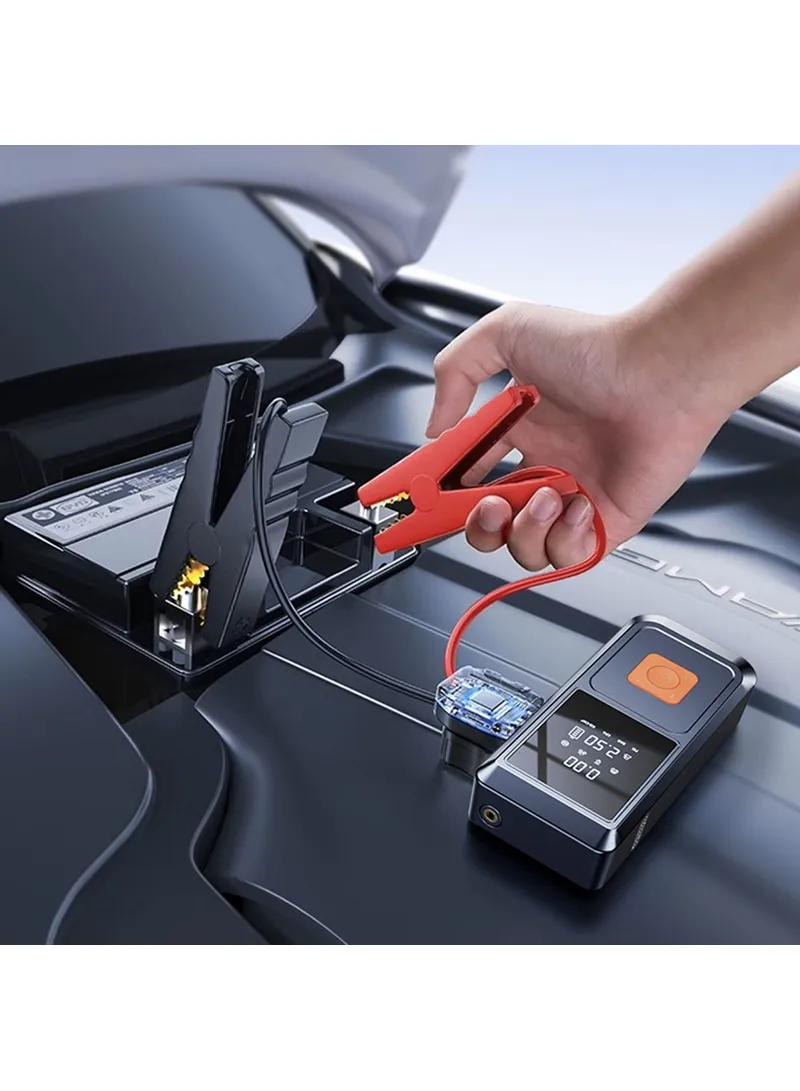4-in-1 Portable Car Pump Inflator Emergency Jump Starter Power Bank with LED Light, Clmap β photo 7