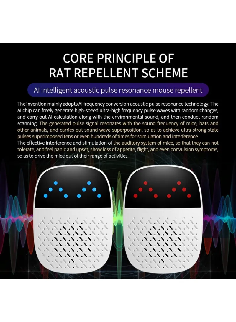 360 Degree Coverage Dual Frequency Ultrasonic Pest Repeller for Mosquitoes Rodents — photo 3