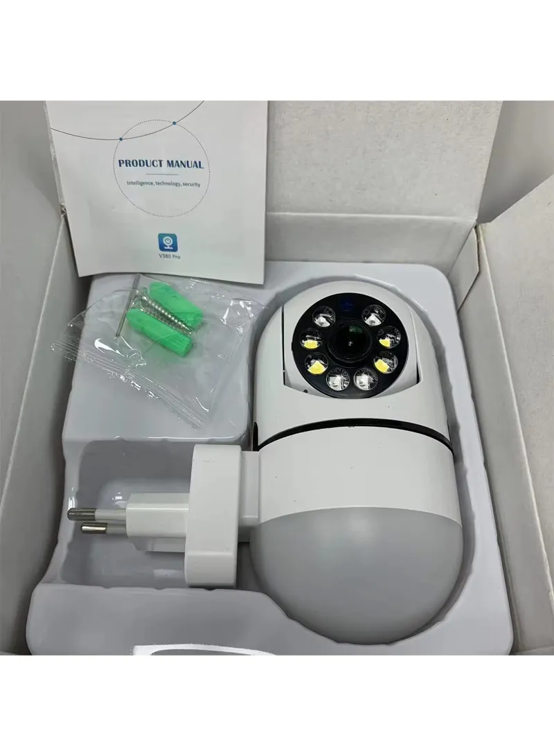 WIFI IP PTZ Camera Color Night Vision Auto-Tracking EU Plug Direct Plug Wall Lamp Bulb Minion C β photo 9
