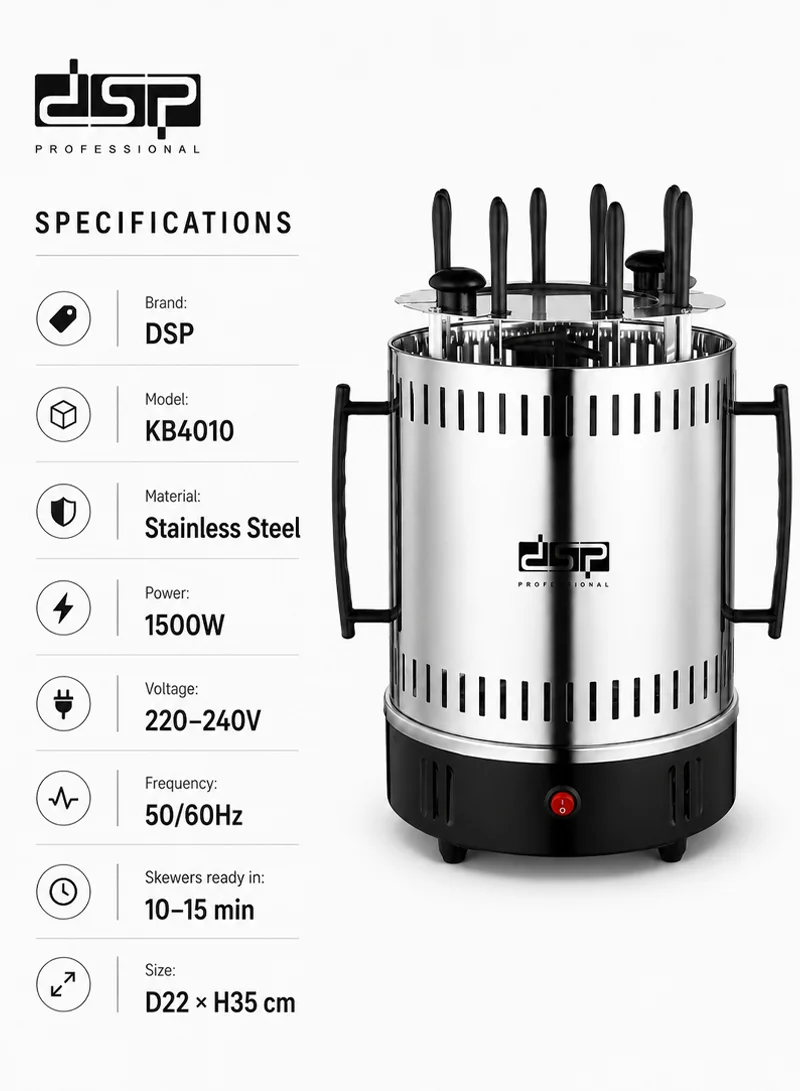 Stainless Steel Electric Barbecue Grill 360° Auto-rotate With 16 Skewers — photo 5
