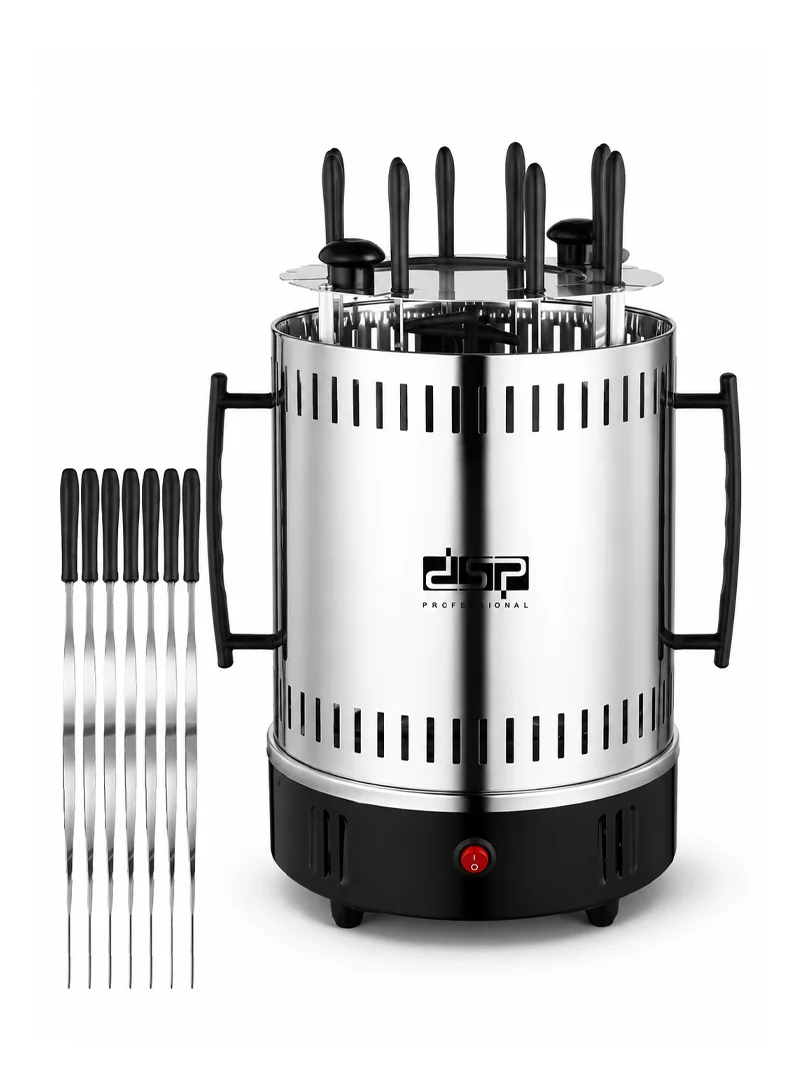 Stainless Steel Electric Barbecue Grill 360Β° Auto-rotate With 16 Skewers
