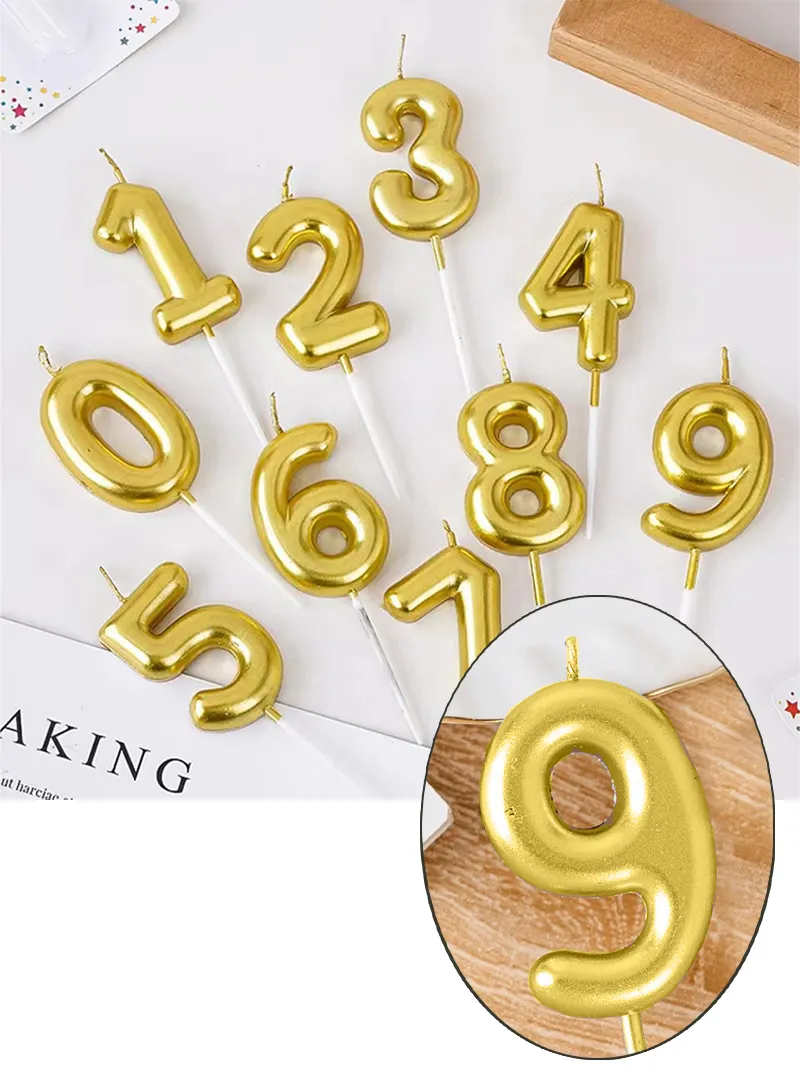 Number “9” Birthday Candle, Birthday Celebration Candle, Birthday Cake Decoration, Cake Topper