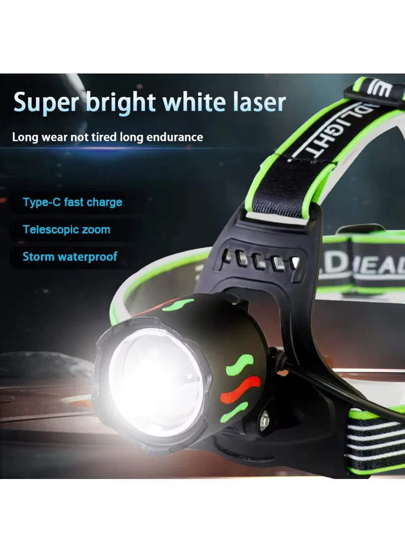 Rechargeable LED Camping Light, With 3 Modes Light Telescopic Focus Waterproof 90° Rotating Typ — photo 2