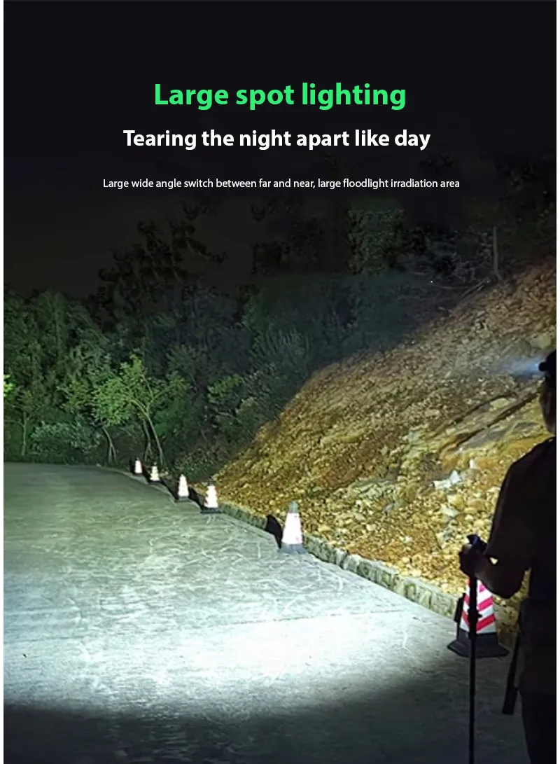 Rechargeable LED Camping Light, with 3 Modes Telescopic Focus Light Waterproof 90 Degree Rotati β photo 4