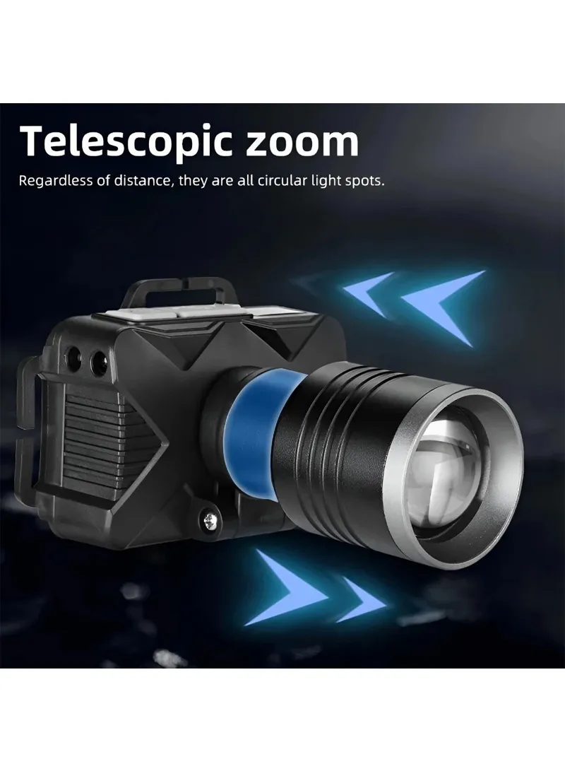 Rechargeable LED Headlamp 3 Light Modes 60° Rotation Waterproof, USB-C Charging — photo 6