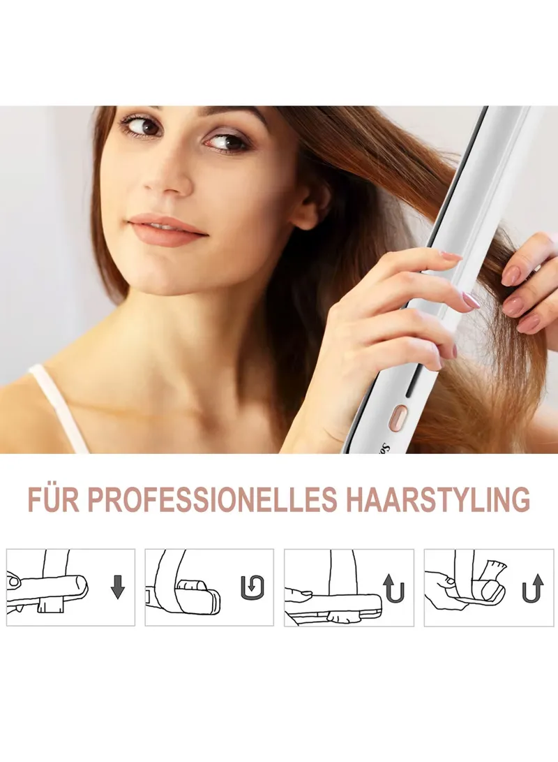 45W Hair Straightener With 230°С Maximum Heating Temperature - Black — photo 2