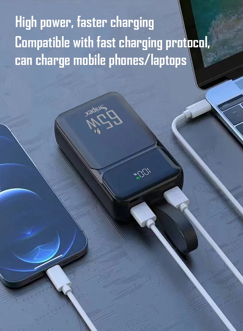 30000mAh + 65W Portable Fast Charging Power Bank PD 65W & USB Maximum Power Support Laptop Char — photo 4