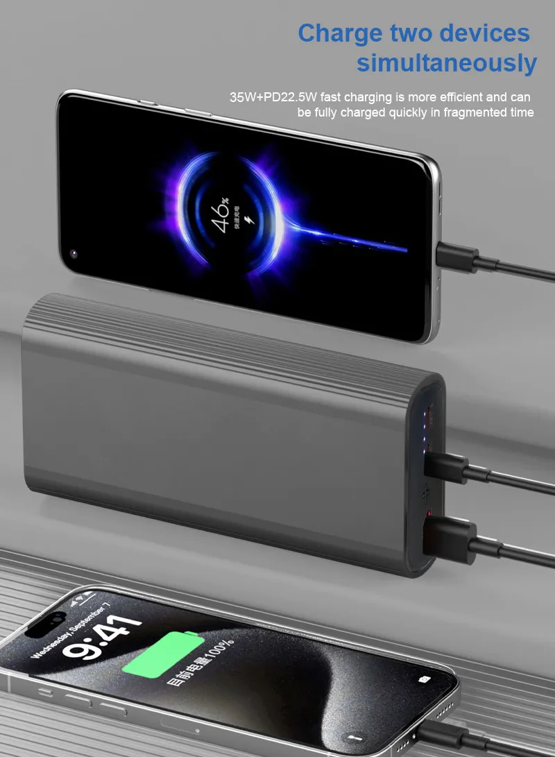 20000mAh 35W Slim Portable Super Fast Charging Power Bank Support Laptop Charging With USB, 2 T β photo 4