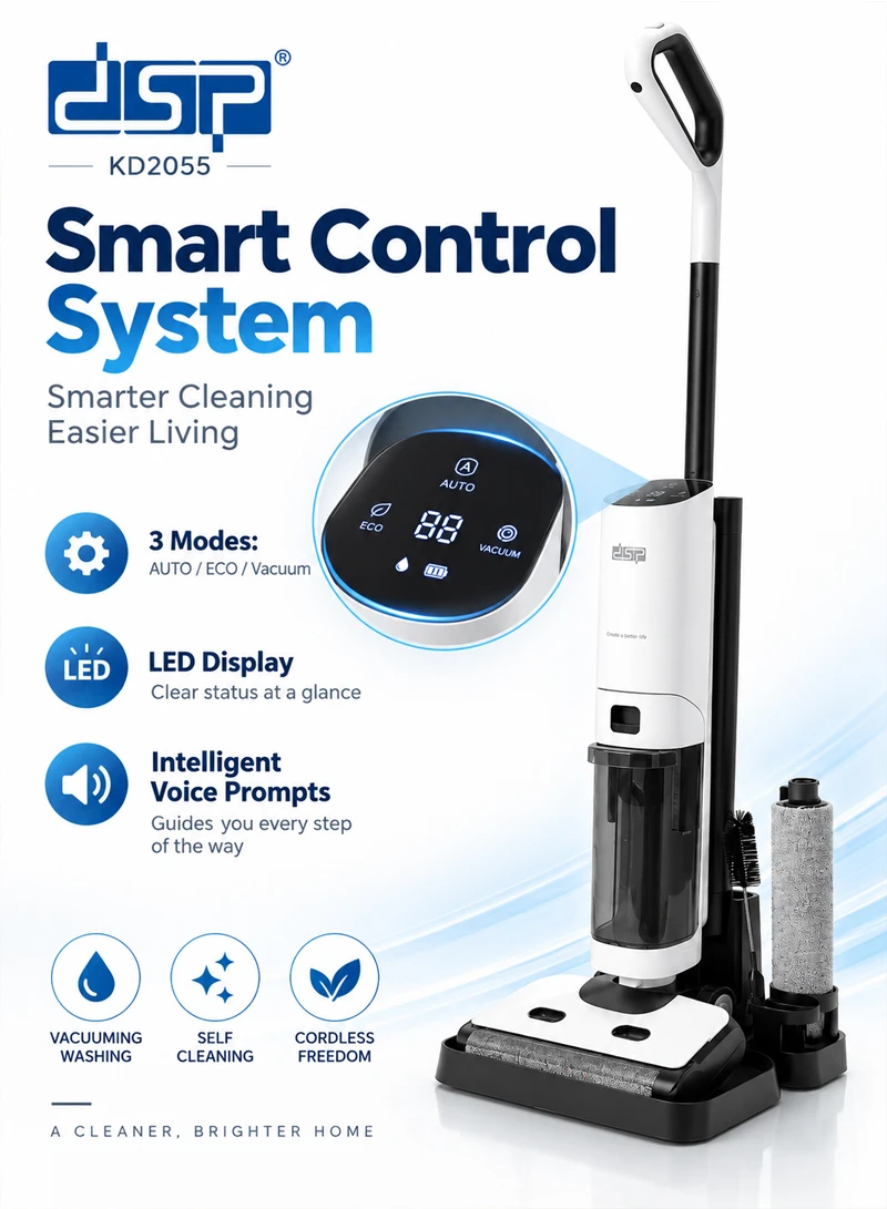 3 in 1 2600mAh Cordless Dry & Wet Floor Cleaner, Vacuuming, Floor Washing, & Self-Cleaning with — photo 5