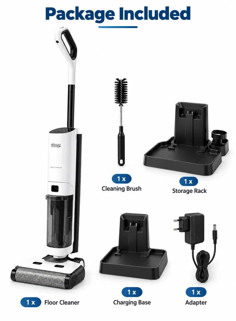 3 in 1 2600mAh Cordless Dry & Wet Floor Cleaner, Vacuuming, Floor Washing, & Self-Cleaning with — photo 7