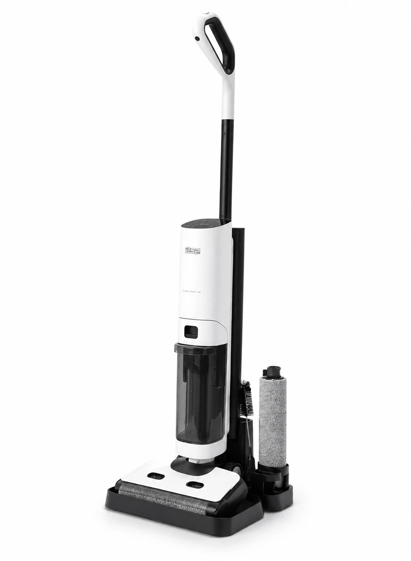 3 in 1 2600mAh Cordless Dry & Wet Floor Cleaner, Vacuuming, Floor Washing, & Self-Cleaning with