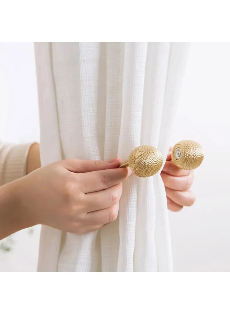 1 Pair Magnetic Curtain Tieback, Decorative Curtain Holdbacks Hooks Clip, Headphone Style Magne — photo 2