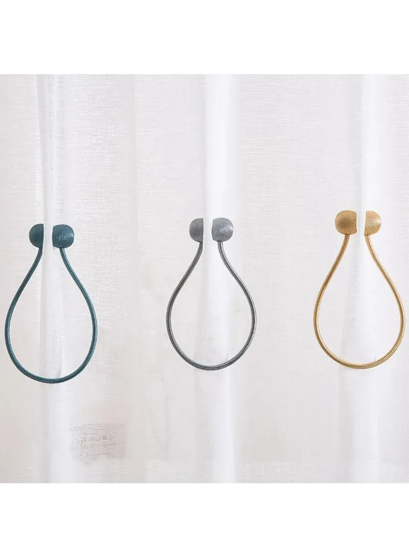 1 Pair Magnetic Curtain Tieback, Decorative Curtain Holdbacks Hooks Clip, Headphone Style Magne — photo 4