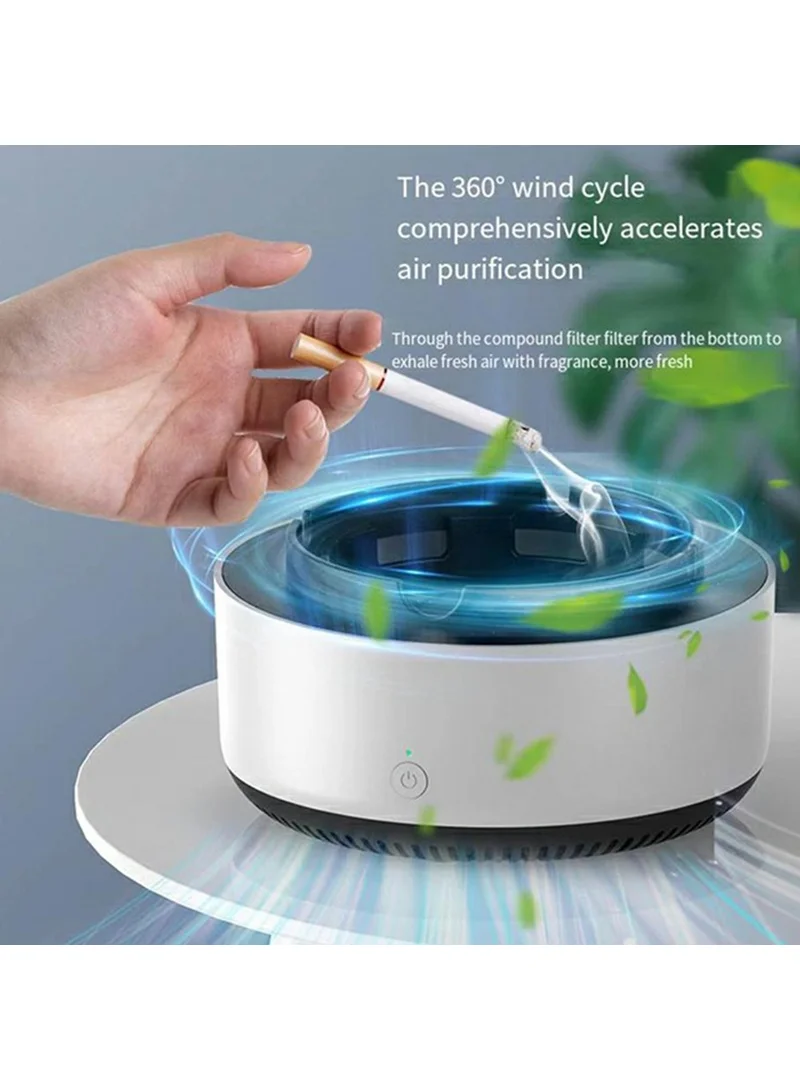 Home Office Smoke Removal Air Purification Ashtray, Electric Air Purifier Ashtray, Battery Powe — photo 3