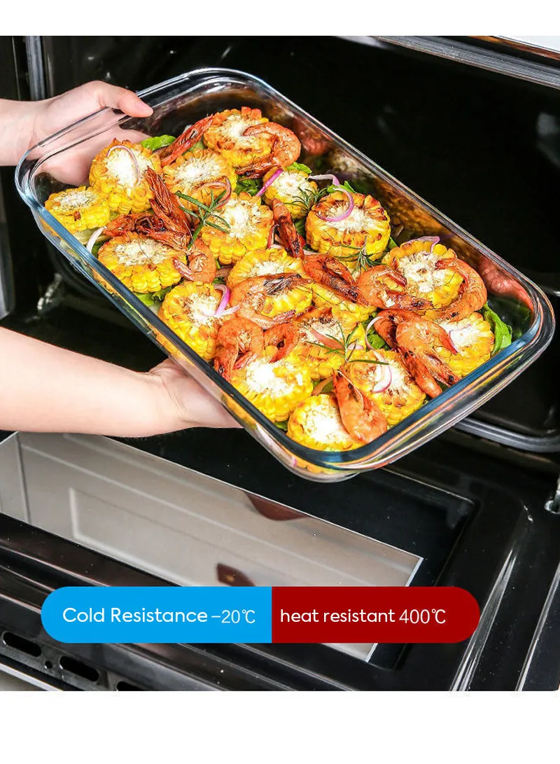 Rectangular Borosilicate Glass Baking Dish Oven-Safe CXKP β photo 7