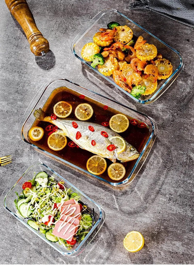 Rectangular Borosilicate Glass Baking Dish Oven-Safe CXKP β photo 9