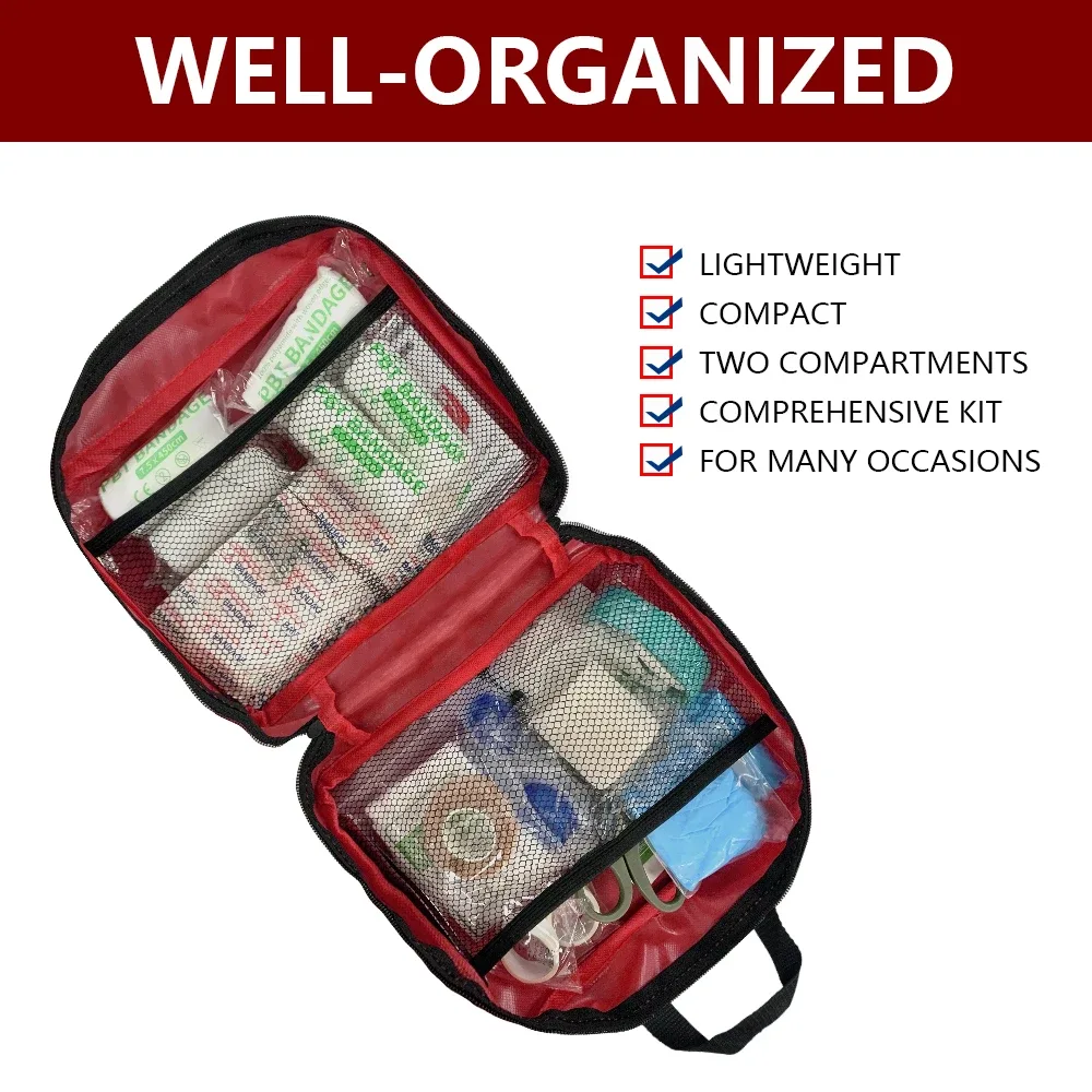 Universal First Aid Kit Medical Portable Emergency Bag for Outdoor Camping Hiking Home β photo 3