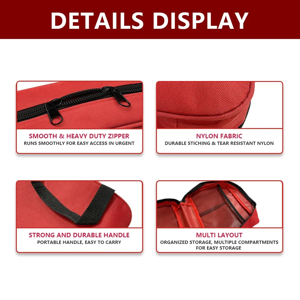 Universal First Aid Kit Medical Portable Emergency Bag for Outdoor Camping Hiking Home β photo 4