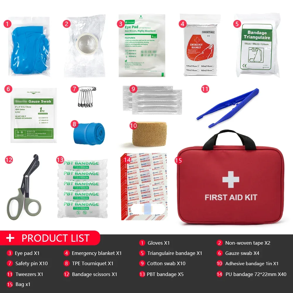 Universal First Aid Kit Medical Portable Emergency Bag for Outdoor Camping Hiking Home β photo 5