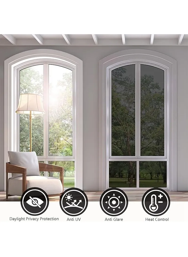 45x100cm Window Privacy Film Office Home Balcony One Way UV Blocking Static Cling Glass Film β photo 5