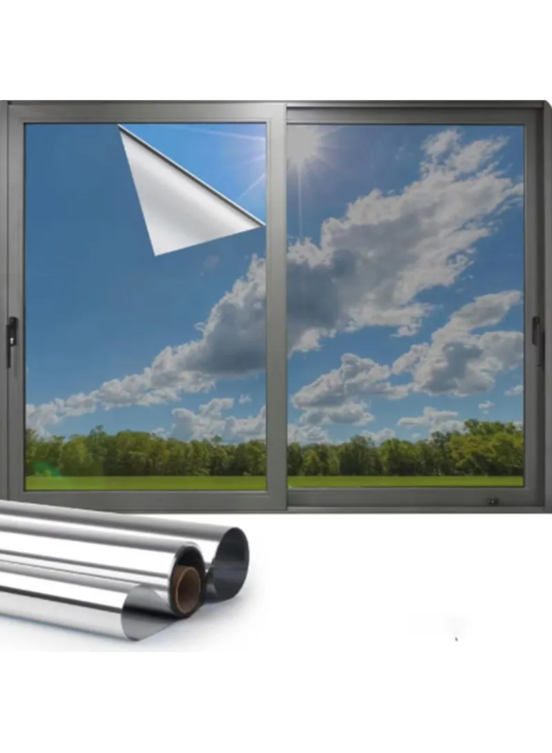 45x100cm Window Privacy Film Office Home Balcony One Way UV Blocking Static Cling Glass Film