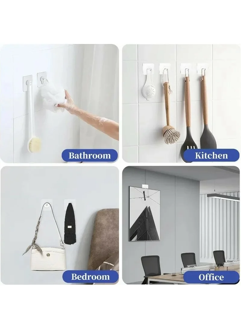 10-Pcs Transparent Adhesive Hook, Multifunctional No Drilling Traceless Wall Mount Screw β photo 3