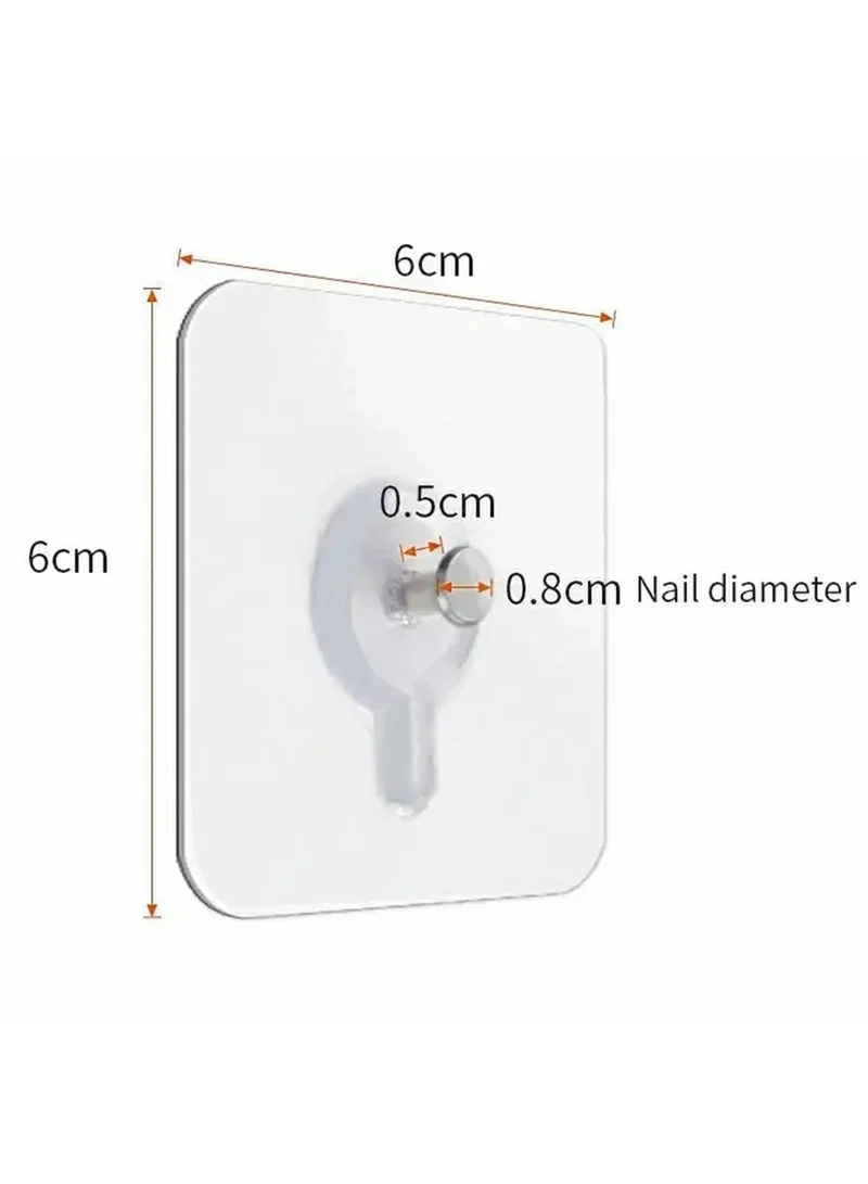 10-Pcs Transparent Adhesive Hook, Multifunctional No Drilling Traceless Wall Mount Screw β photo 8