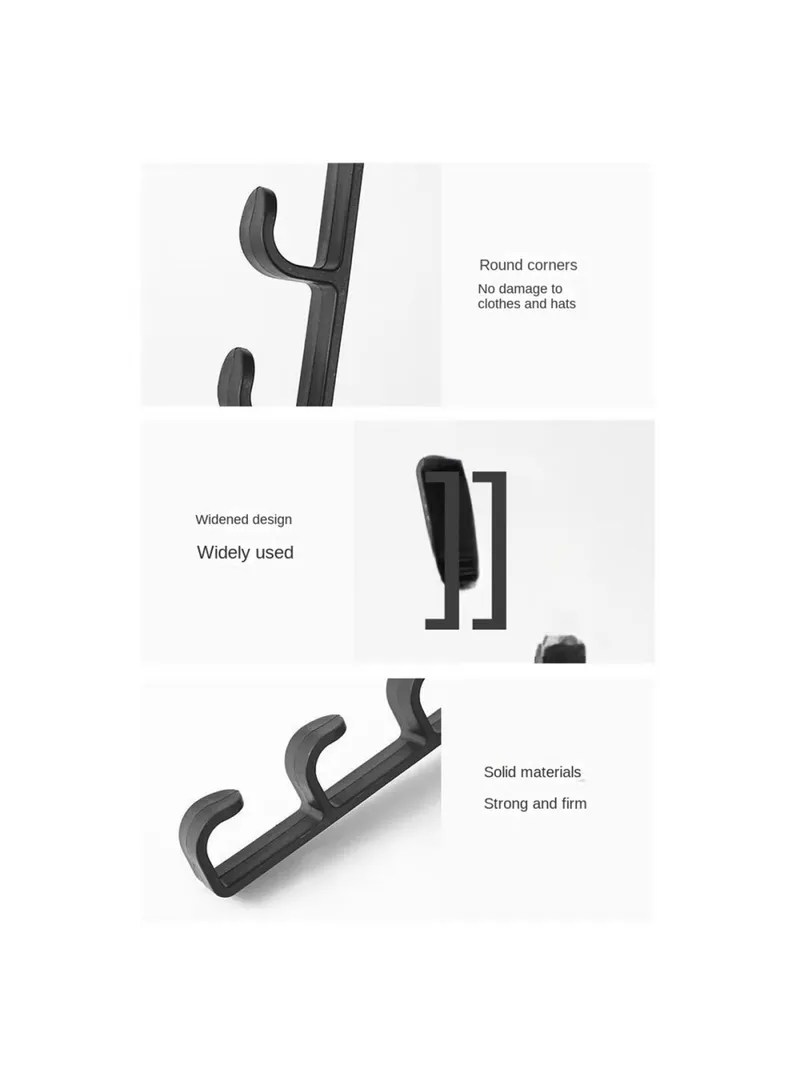 5 Hook Design Door Top Hanger, Multi-Use Door Towel Rack Hanging Hook - Brown — photo 4