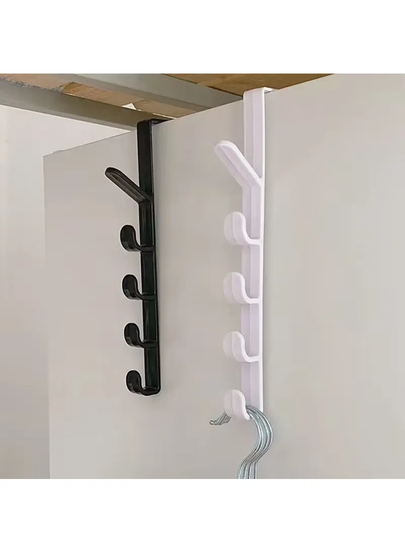 5 Hook Design Door Top Hanger, Multi-Use Door Towel Rack Hanging Hook - Brown — photo 9