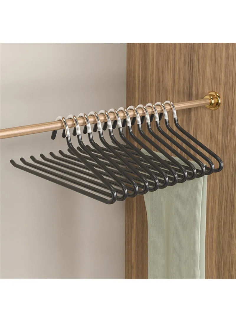 5-Pcs Z Shaped Goose Neck Hangers, Non-Slip Anti-Wrinkle Closet Space Saving Trousers Organizer