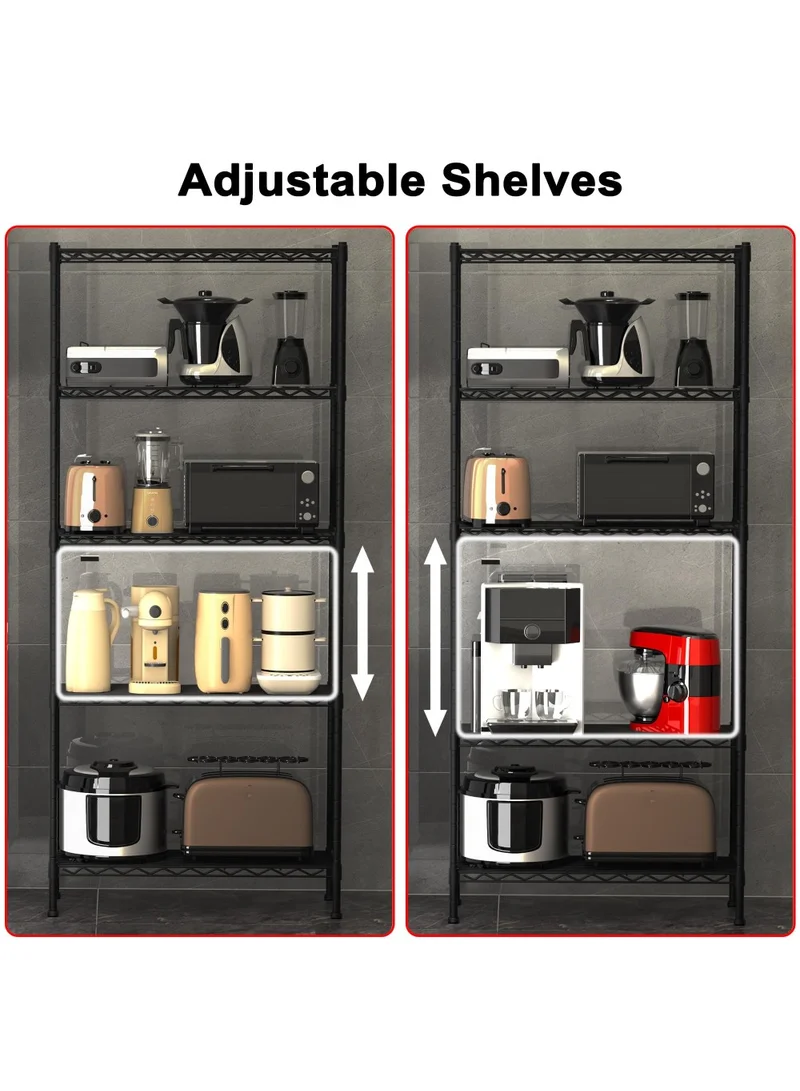 5-Tiers Detachable Storage Rack, Multipurpose Organizer Shelf β photo 5