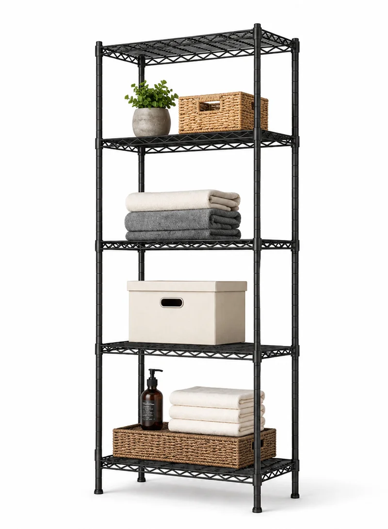 5-Tiers Detachable Storage Rack, Multipurpose Organizer Shelf