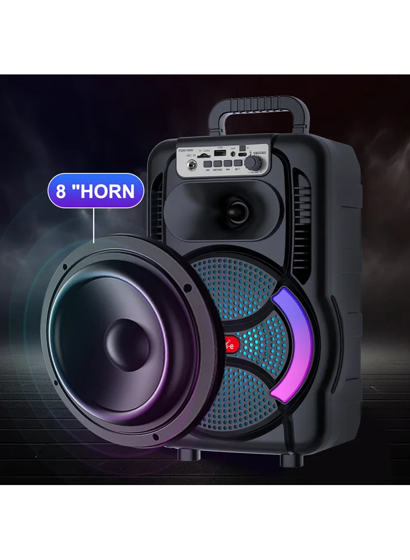 8" Portable Outdoor Wireless Stereo Speakers Battery Powered Subwoofer Karaoke Square Dance Rad — photo 7