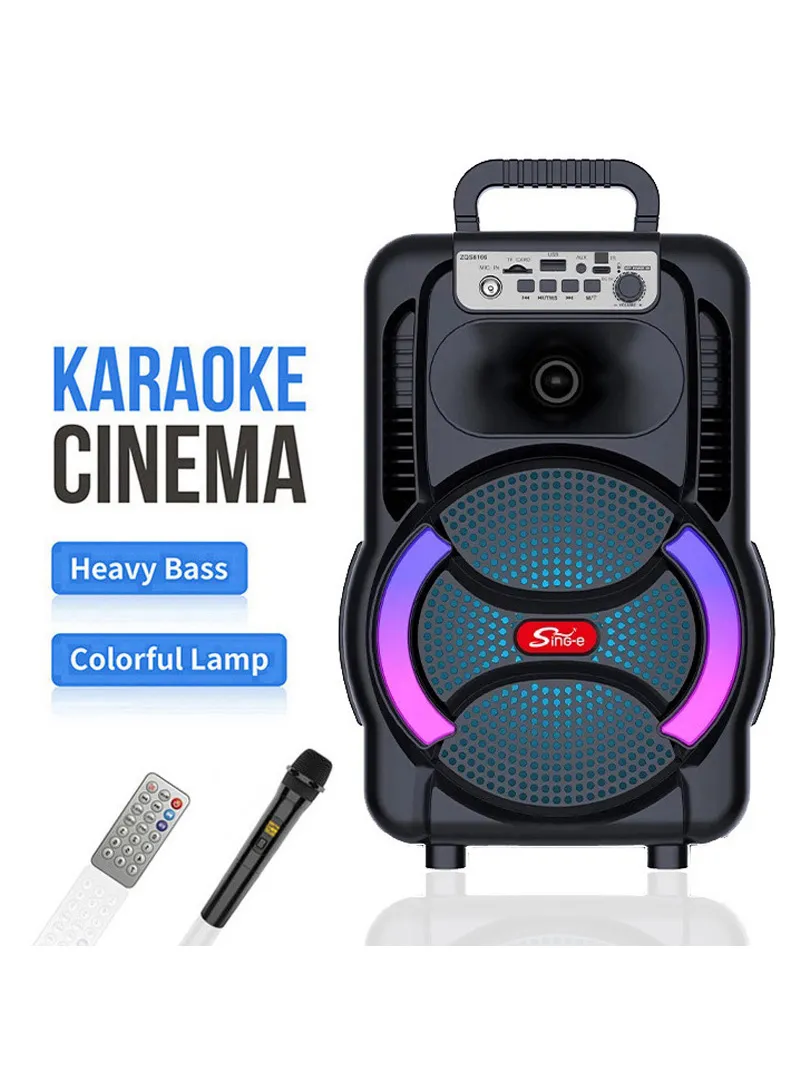 8" Portable Outdoor Wireless Stereo Speakers Battery Powered Subwoofer Karaoke Square Dance Rad — photo 8
