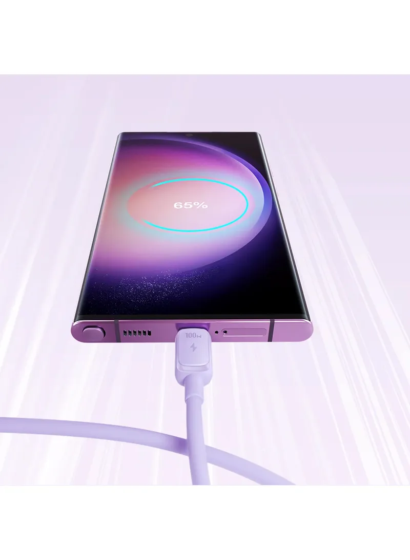 1.2m 60W Multi-Color Series Fast Charging Data Cable - Purple — photo 5