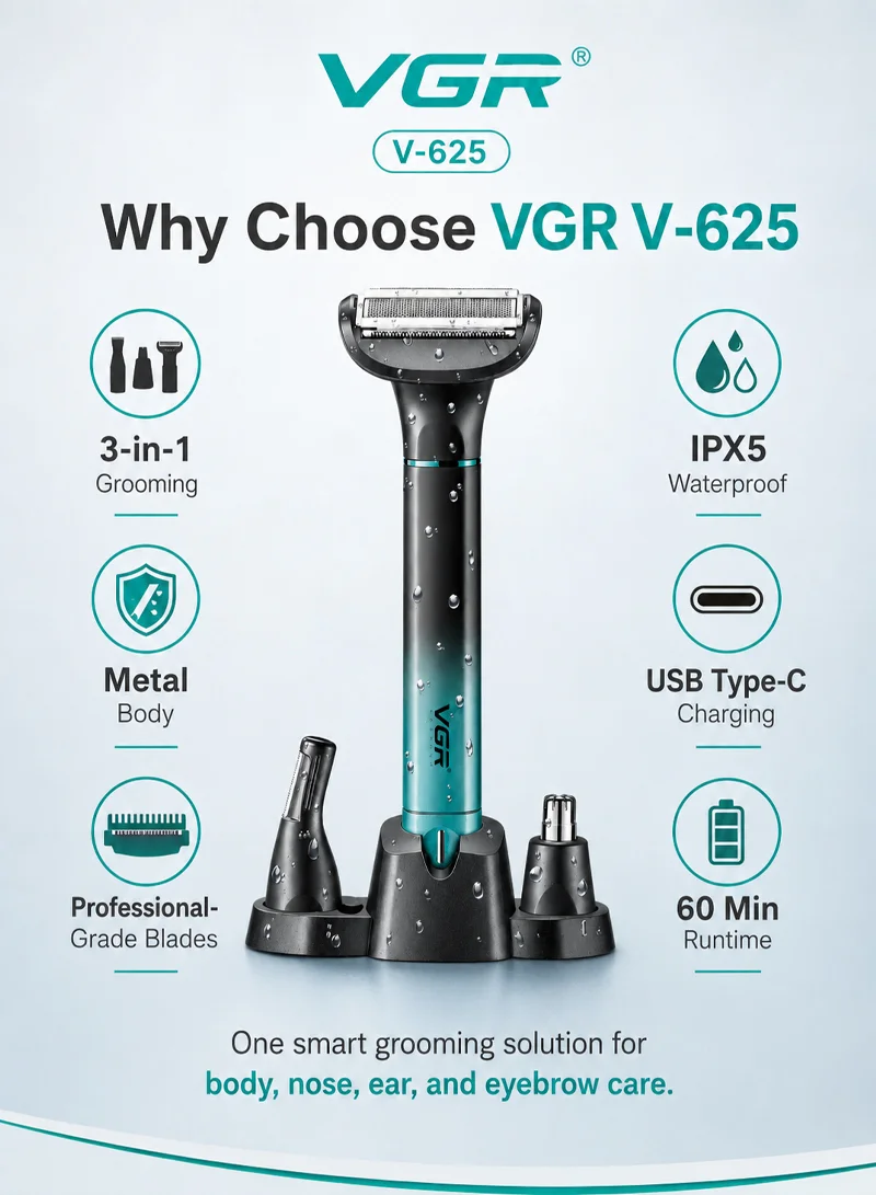 Professional Rechargeable Waterproof Cordless Body Groomer — photo 6