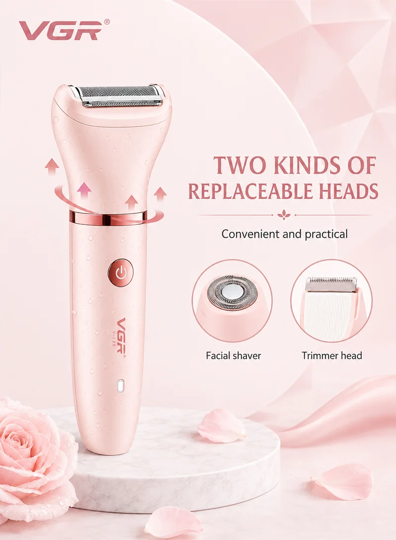3-in-1 Rechargeable Waterproof Women's Shaver With Facial Hair Removal — photo 6