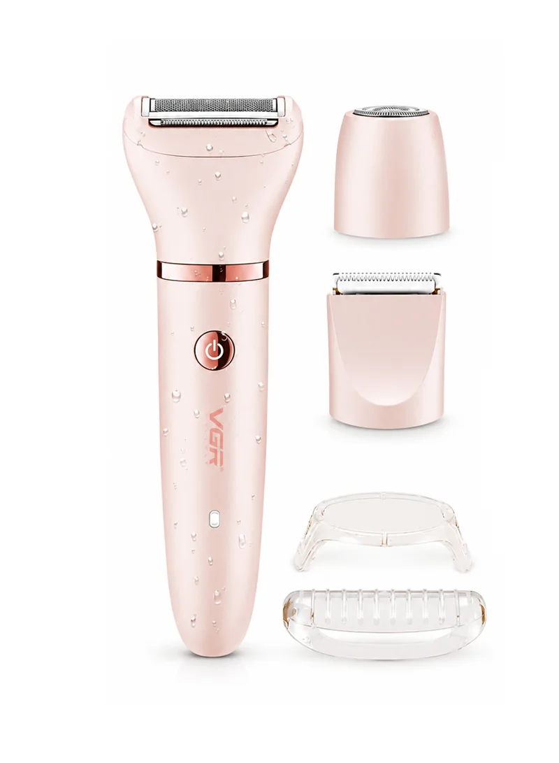 3-in-1 Rechargeable Waterproof Women's Shaver With Facial Hair Removal