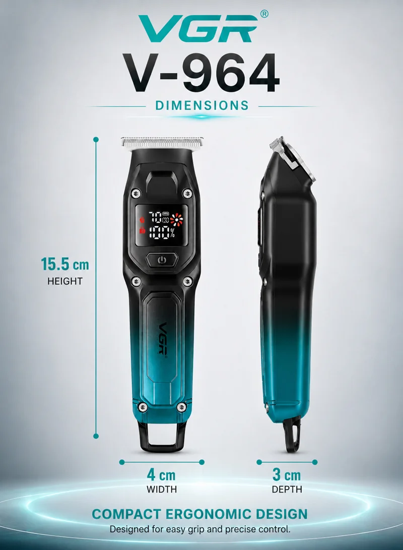 Professional Rechargeable Cord/Cordless Hair Clipper With LED Display & Hanging Loop β photo 3