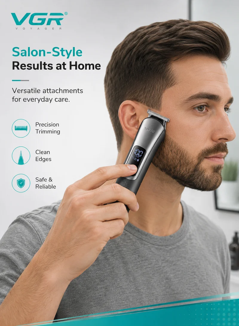 Professional Rechargeable Cordless Hair Clipper With Stainless Steel Blades & LED Display – Dar — photo 6