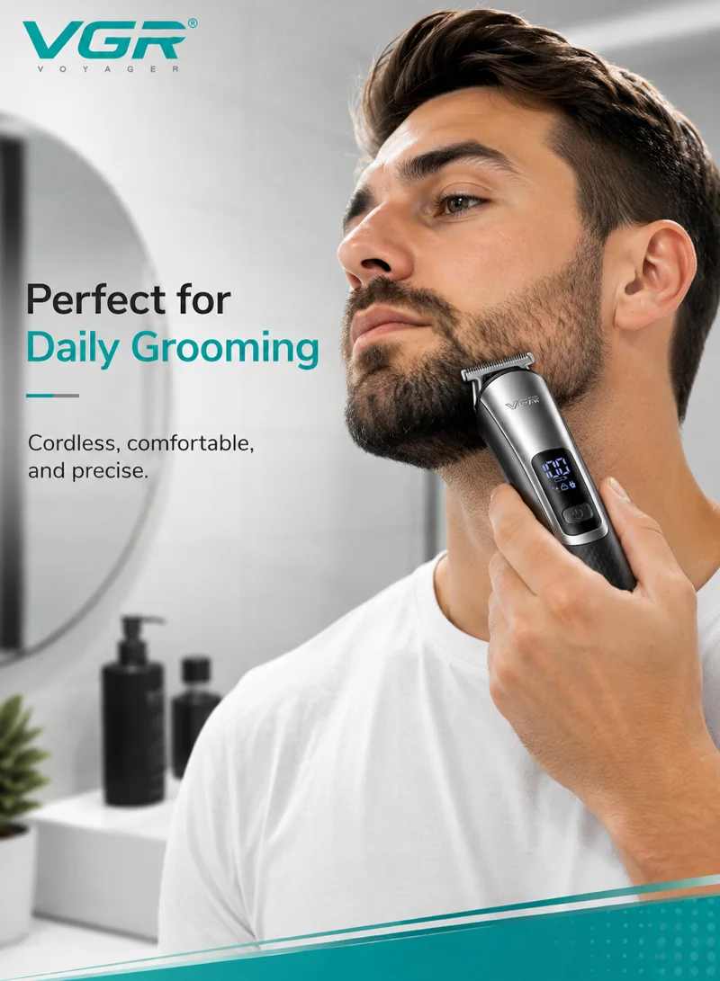 Professional Rechargeable Cordless Hair Clipper With Stainless Steel Blades & LED Display β Dar β photo 8