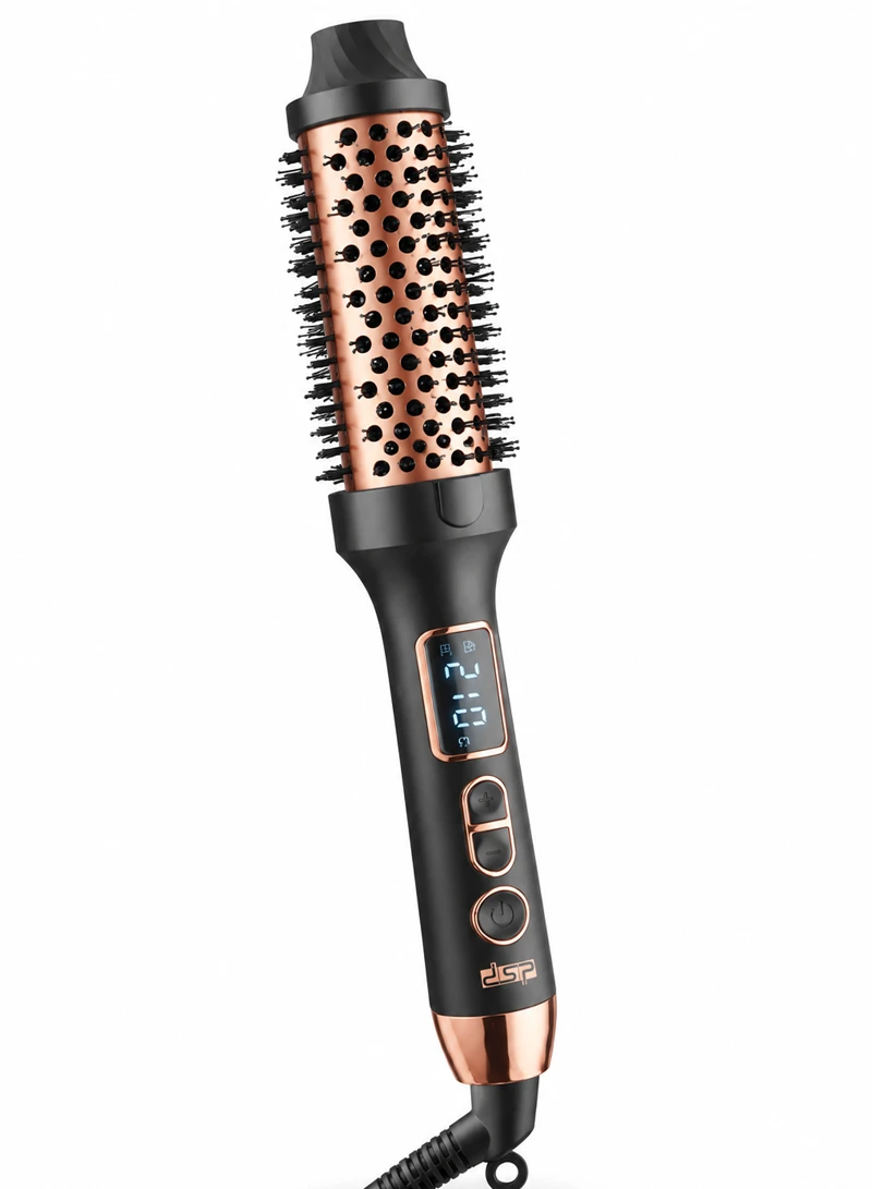 60W 2 in 1 Curler & Straightener Thermal Brush With 5 Temperature Settings & LED Display 20006