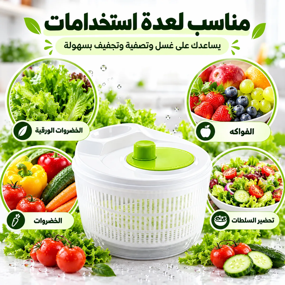 5L Manual Vegetable & Fruit Washer — photo 6