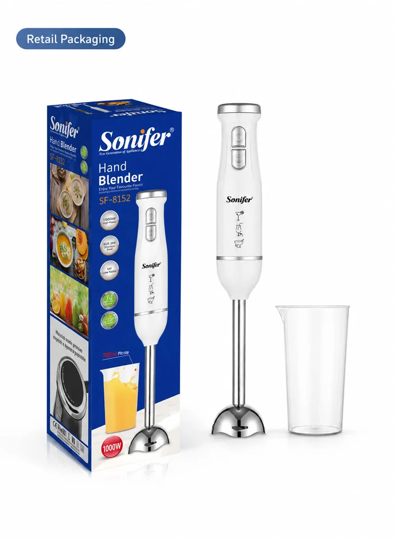 2-Speed Stainless Steel Hand Blender Set with Measuring Cup - White β photo 8