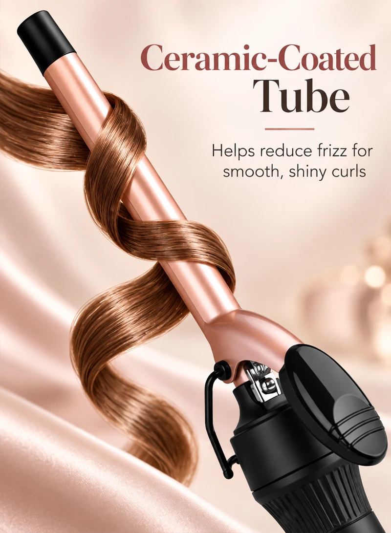 9MM 30W Professional Ceramic Tube Hair Curler With Adjustable Temperature 20105 - Black β photo 4