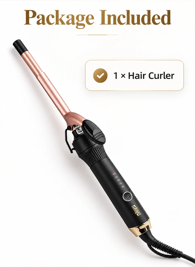 9MM 30W Professional Ceramic Tube Hair Curler With Adjustable Temperature 20105 - Black — photo 7