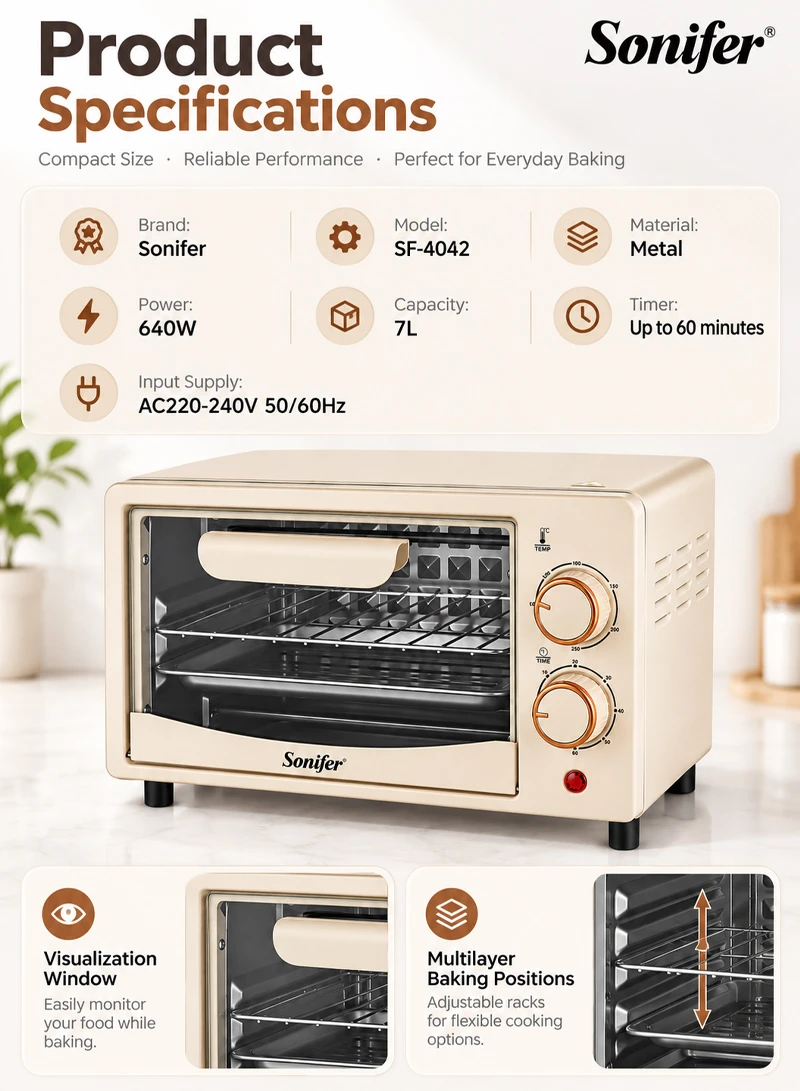 7L Electric Oven With Adjustable Temperature & Adjustable Timer — photo 6
