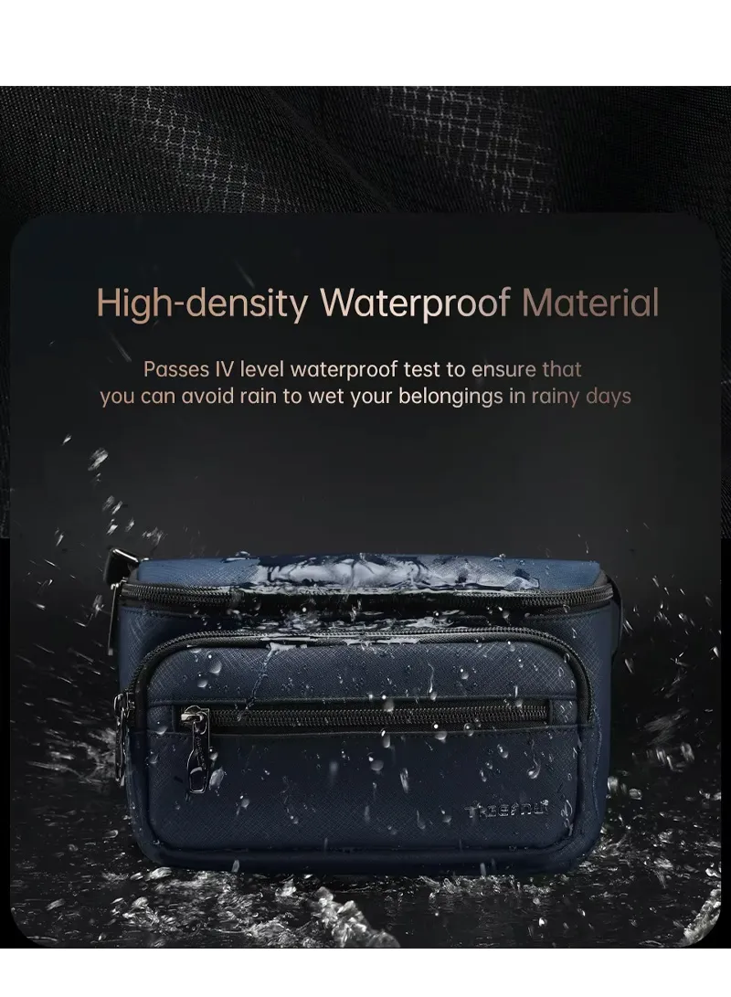 8″ Waterproof Fabric Shockproof Pocket Crossbody Large Bag - Black — photo 5