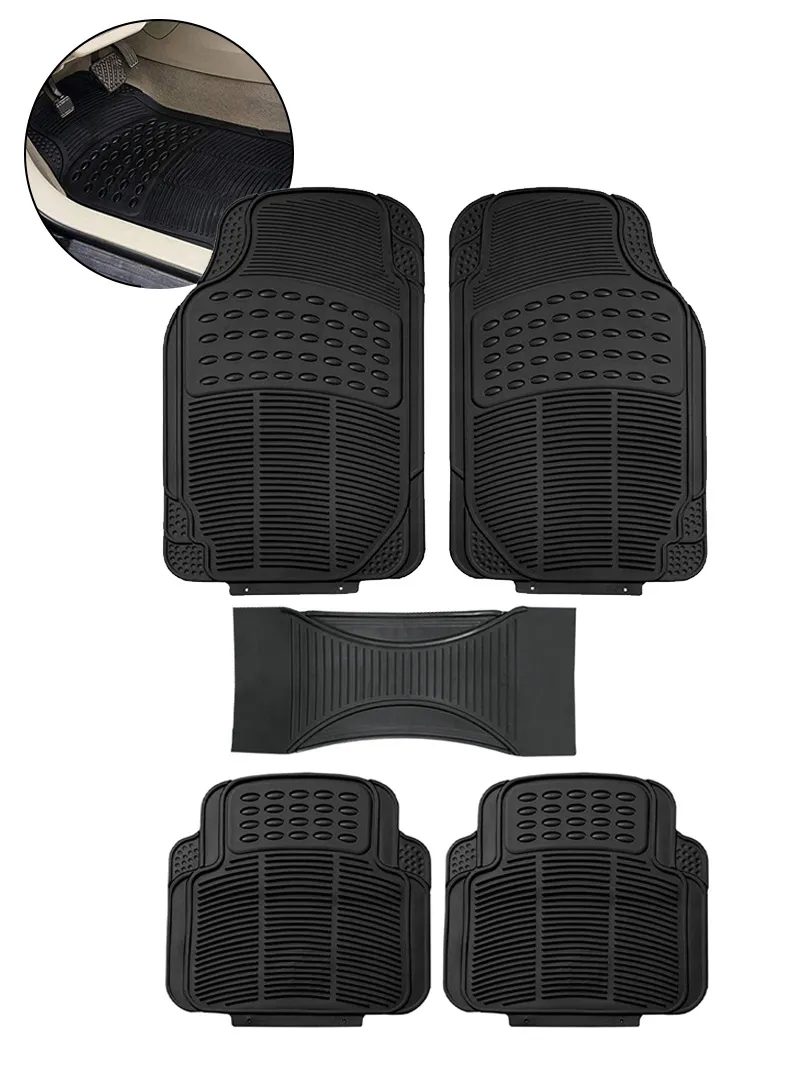 5-Pcs / Set Car Front+Rear Floor Mat, Anti-Slip Vehicle Interior Floor Mat, Washable Floor Mat