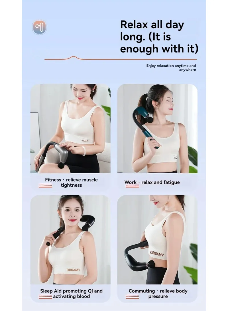 Therapist Massage Hammer Extended Fascial Gun Massager For Back & Body Deep Tissue Percussion w — photo 9